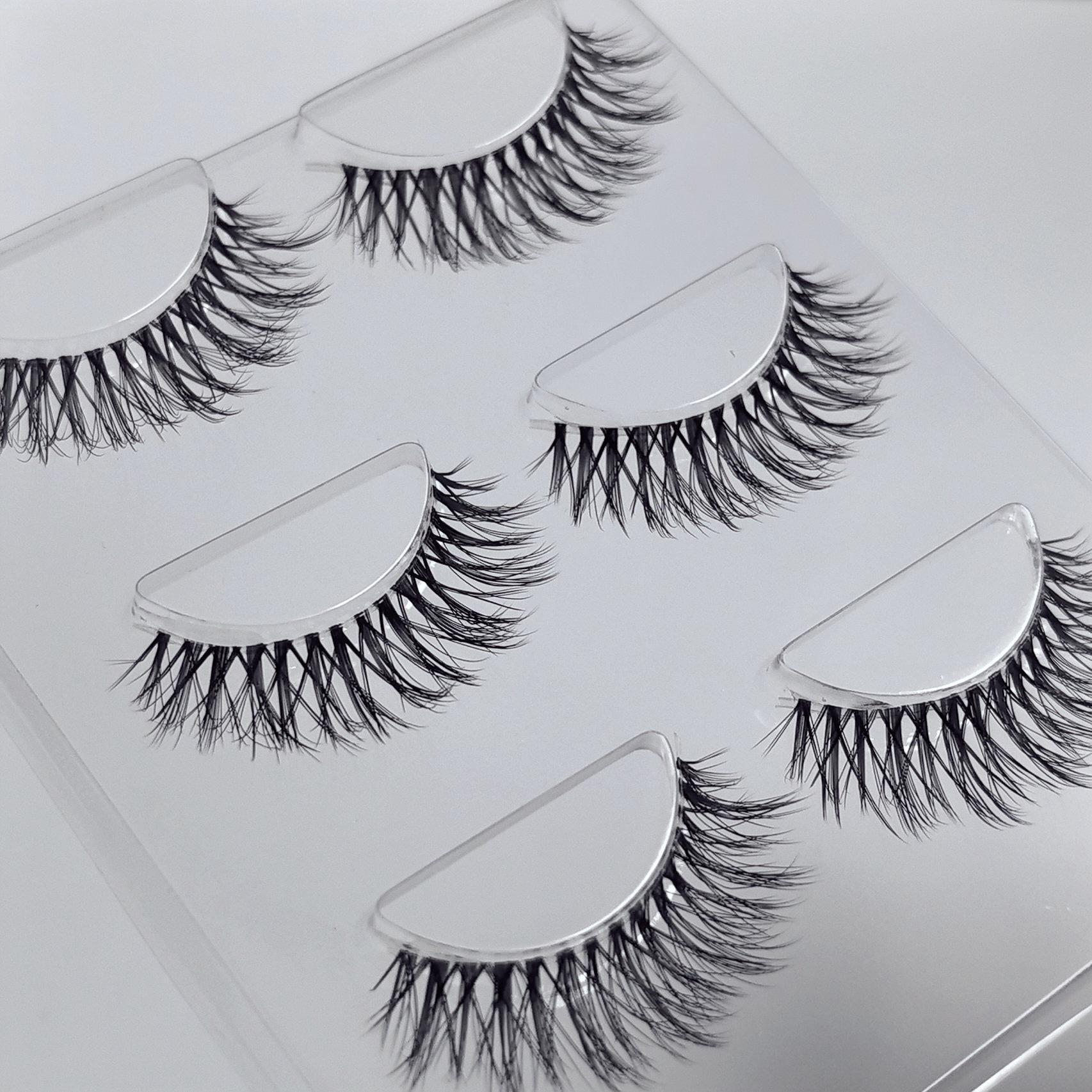 

Transparent Band European & American Style 3D Synthetic Fiber False Eyelashes - Dense, Soft, Fine, C Series