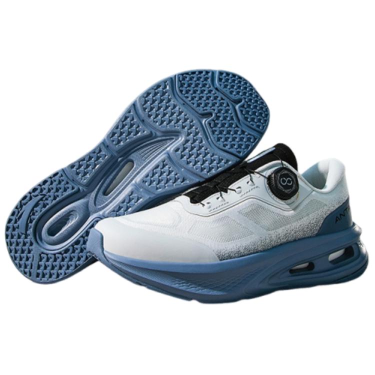 Anta Shining 11 Pro Bequem Trendig Stoßdämpfend Rutschfest Low-Top Trainingsschuhe Herren Sneaker Grau Blau 112527711-4