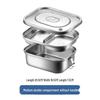 304 Stainless Steel Bento Lunch Box with Lid & Handle - Portable, Sealed Meal Container for Students & Office Workers