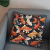 2D Colorful Koi Fish Pattern Decorative Pillow Cover Pattern Cushion Cover Suitable For Sofa Bedroom Car Pillow Cover
