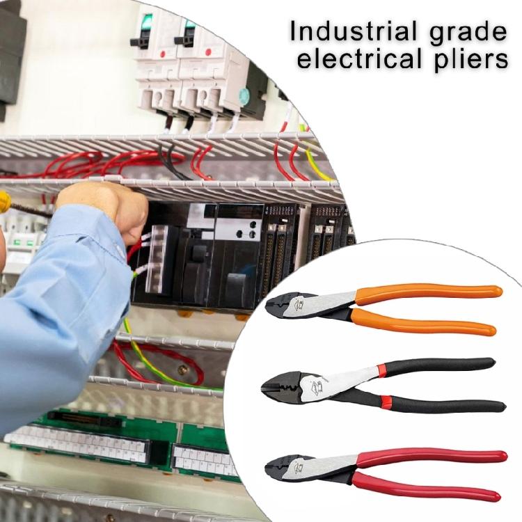 10inch Cable Crimper and Wire Cutter Ergonomically for Precisions Cutting and Crimping Tasks