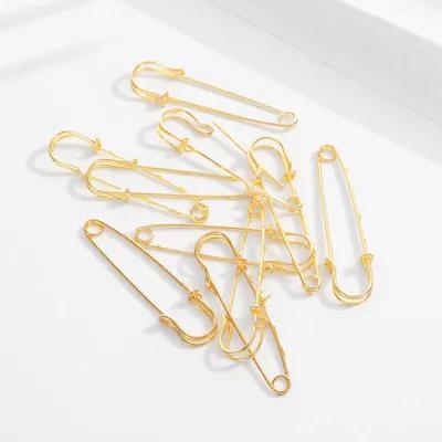 10 Stück Broschen-Sicherheitsnadeln Metallnadeln Strapazierfähige Nadeln mit Löchern DIY Kleidungsbefestigungsclips Bastel-Broschenzubehör