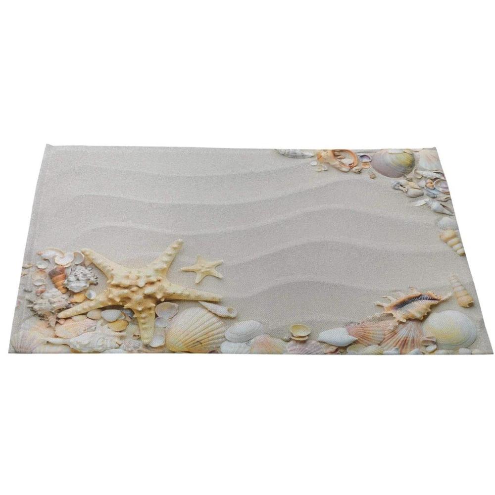 Morandi Floral Sunflower Printing Linen Placemat for Dining Table Drink Coaster Home Decoration Modern Kitchen Cup Pads