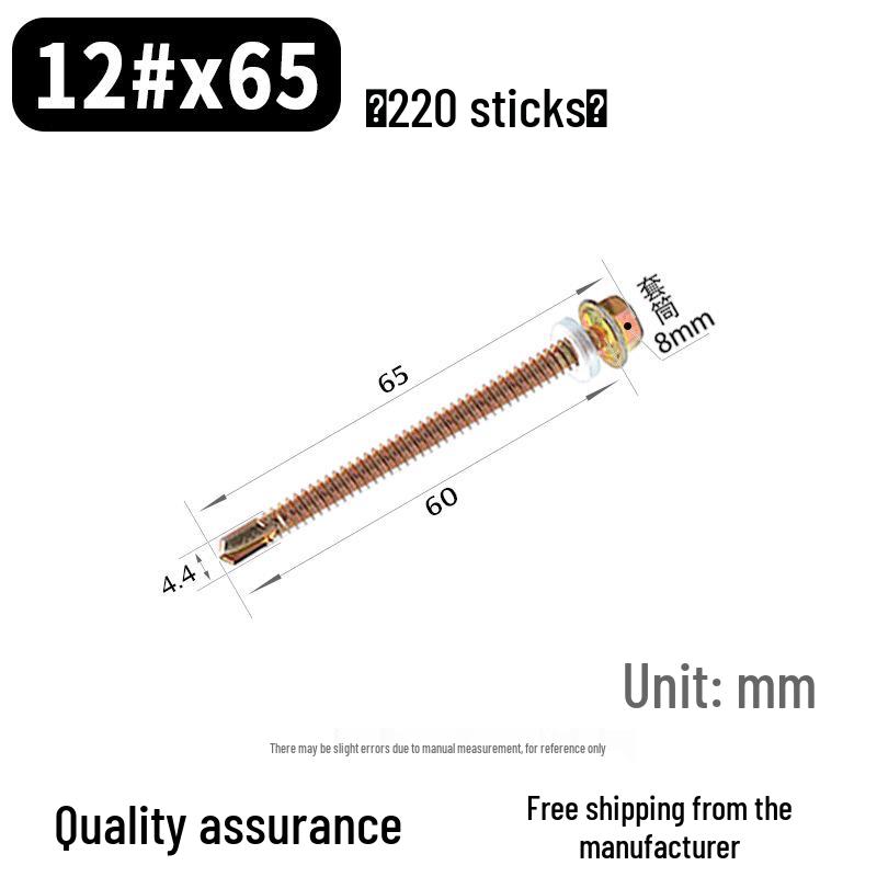 Sechskant-Selbstbohrschraube für Farbstahl und Dachziegel aus Harz mit verlängerter Bohrspitze