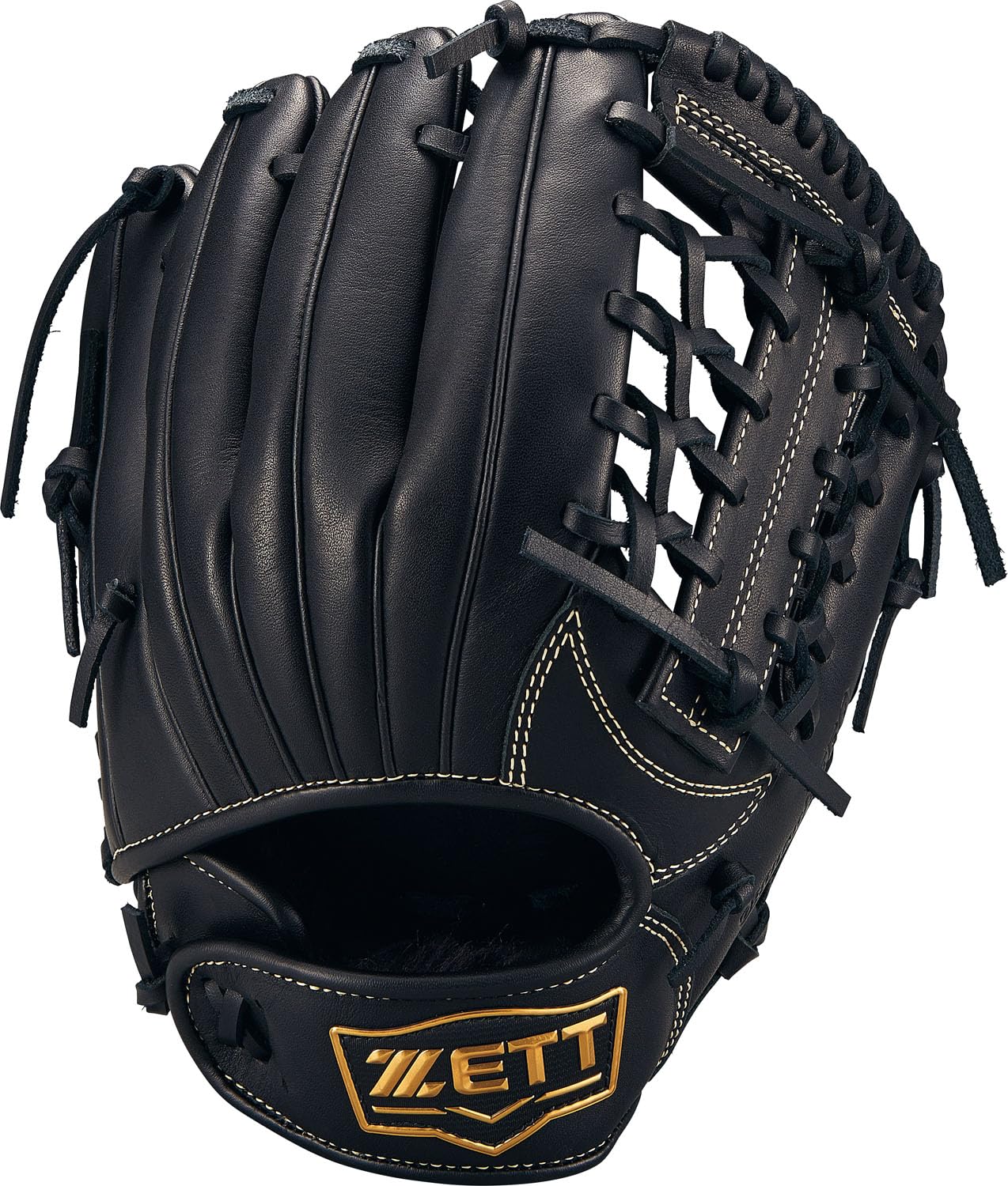 

ZETT Youth Baseball Softball Ground Hero Black BJGB76545F Glove, All-Around, Left-Handed Throw, (1900), Size M, чёрный