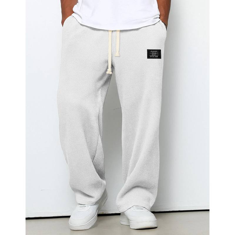 Mens Casual Loose Straight-leg Overalls Fashion Sports Sweatpants Jogger Trousers Jogging Pants