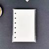 Dark Brown A7 Loose-Leaf Leather Planner - Portable Double Ring Creative Diary Notebook by Xiaohongshu.