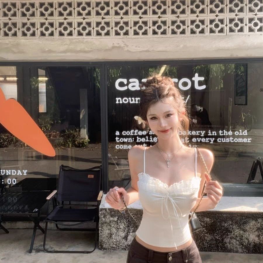 Sexy Women Lace Vest Sling Tops Sleeveless Tank Tops Solid Backless Fashion Lady Street Wear Inner Tees Girls Y2K Tops