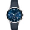 Historische Kollektion Blaues Leder Blauer Herren-Quarz-Chronograph AR11226