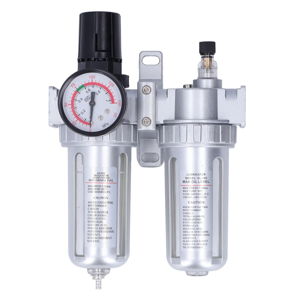 G1 2in Air Compressor Filter Water Oil Separator Regulator with Pressure Gauge Maximum 1Mpa