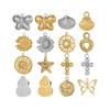 CARLIDANA Stainless Steel Waterproof sunflower Cross Heart Star Butterfly Pendants Gold Geometric Charm DIY Jewelry Accessories