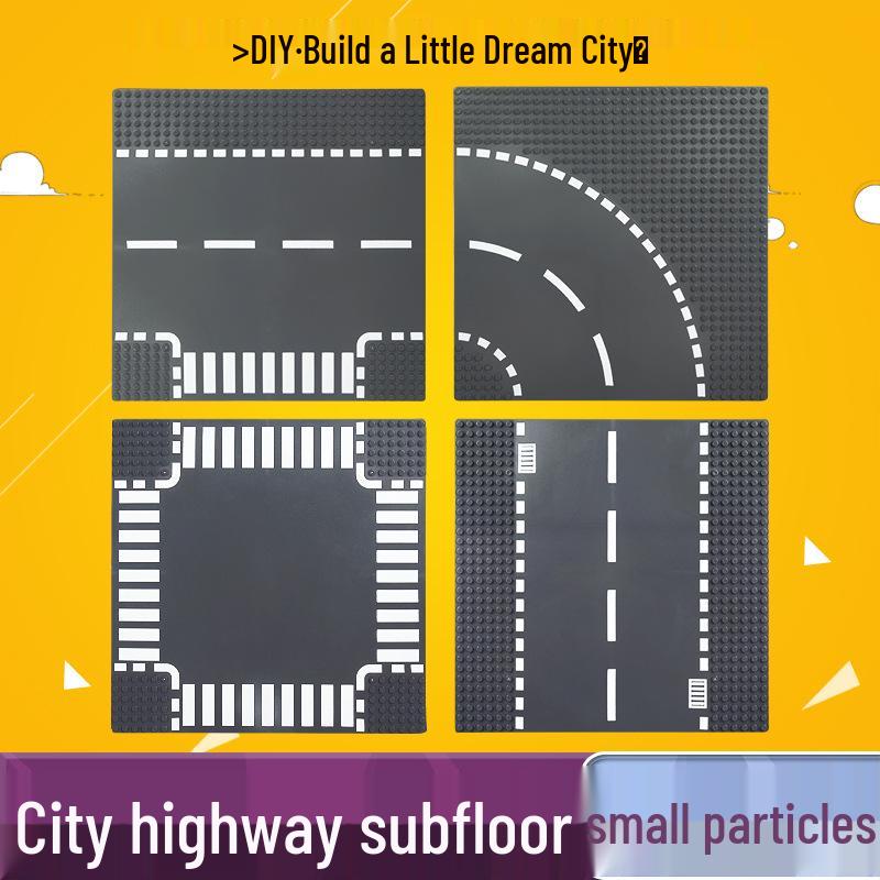 Early Education City Road Baseplate for Young Children - Building Block Accessories