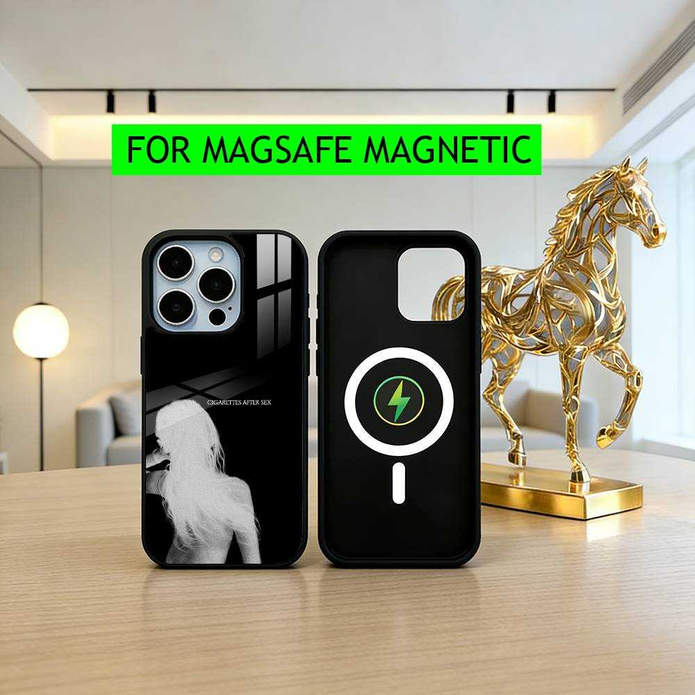 C-Zigaretten A-Nach dem Sex Abstraktes Band Handyhülle Für iPhone17,16,15,14,13,12,11 Plus,Pro Magnetisch Für Magsafe Kabelloses Laden