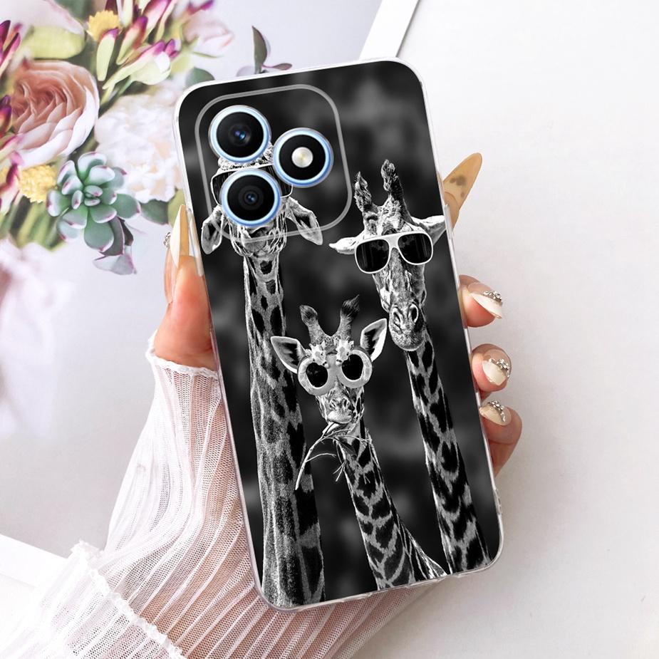 

For Honor X8d 4G Case Beautiful Girl Peacock Painted Cover Soft Silicone Phone Case For Honor X8d X 8d HonorX8d 4G Fundas Bumper Honor X8d