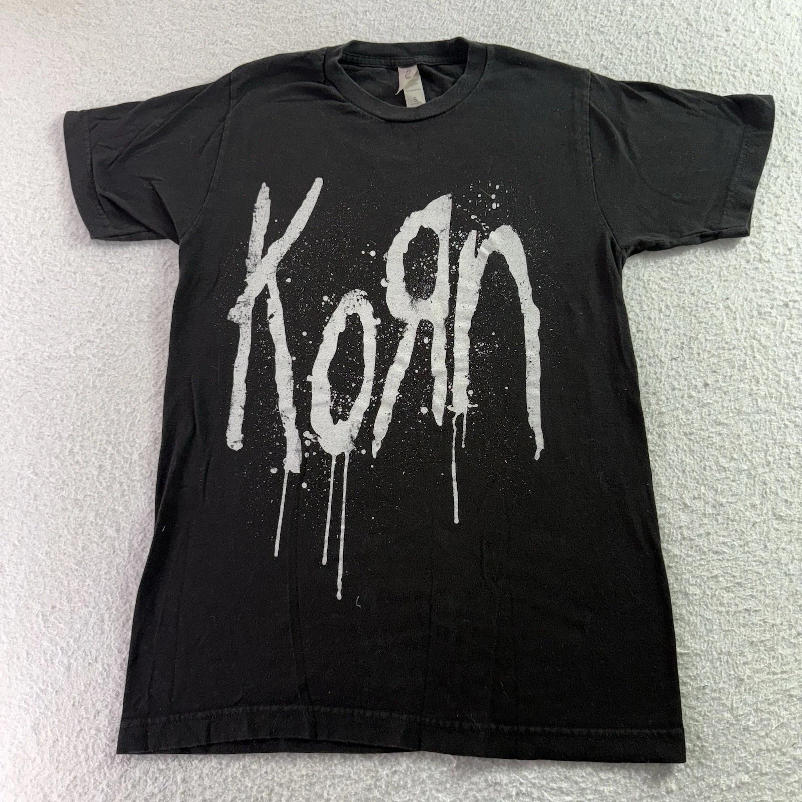 Футболка группы Korn Still A Freak Североамериканский тур Черная Размер Маленький S