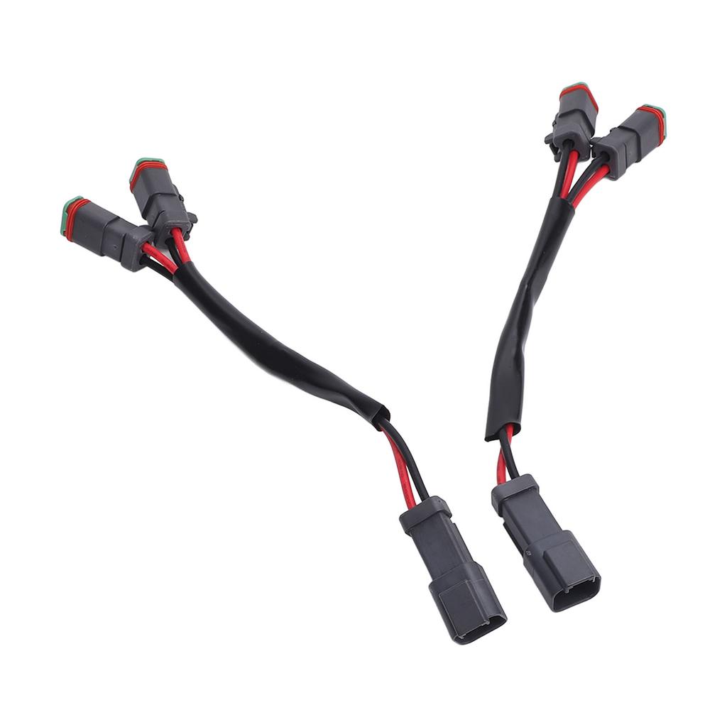 2pcs DT Wiring Harness Adapters Splitter Male to Female Heat Proof Wiring Harness Adapter Connector for LED Work Lights