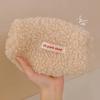 Lamb Hair Cosmetic Bag Plush Storage Cute Stationery Bag Pencil Case Large Capacity Travel Cosmetic Makeup Bag Accessories