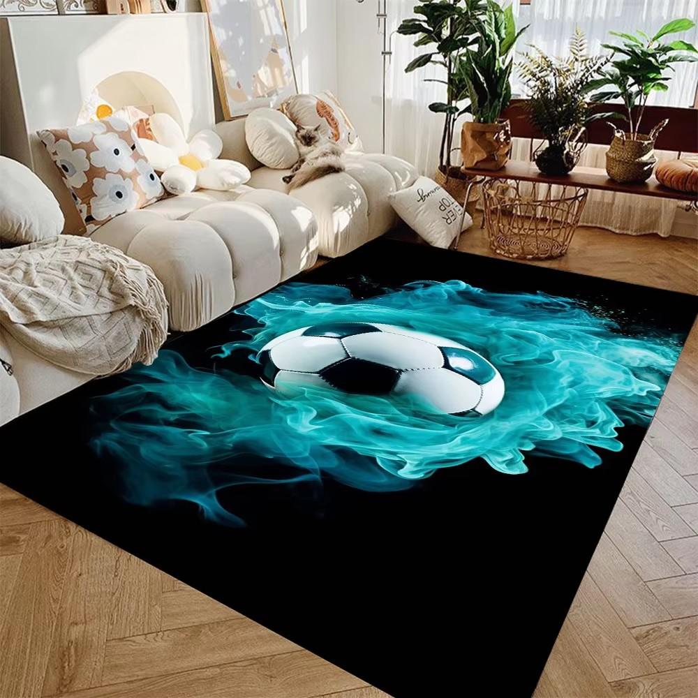 3D kulový fotbalový koberec Podložka na podlahu do obývacího pokoje Protiskluzová rohožka do ložnice Omyvatelný koberec do předsíně Domácí dekorace Koberec do dětského herního koutku