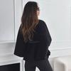 Belt Poncho Capes Women Black Cloaks Winter Coats Woman Bat Sleeve Cape Coats Fashion Women's Cape Jacket