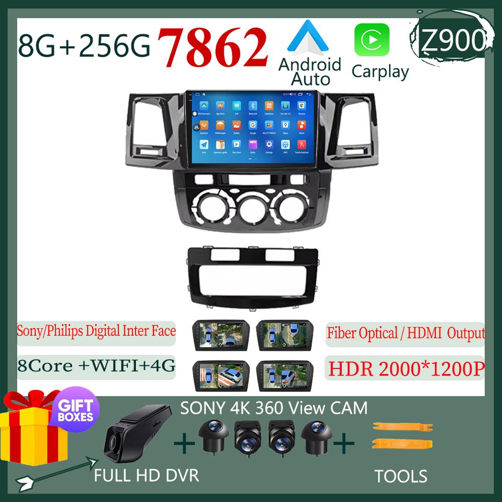 Car For Toyota Fortuner HILUX Revo Vigo 2007-2015 Multimedia Player Head Unit Touchscreen GPS Navigation No 2din DVD 5G WIFI TB