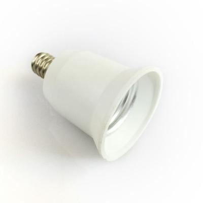 Weißer Lampenfassungssockel E12 zu E27 Lampenhalter PBT Schraubsockel 6A 220V Lampenadapter Konverter für LED Maiskolbenlampe