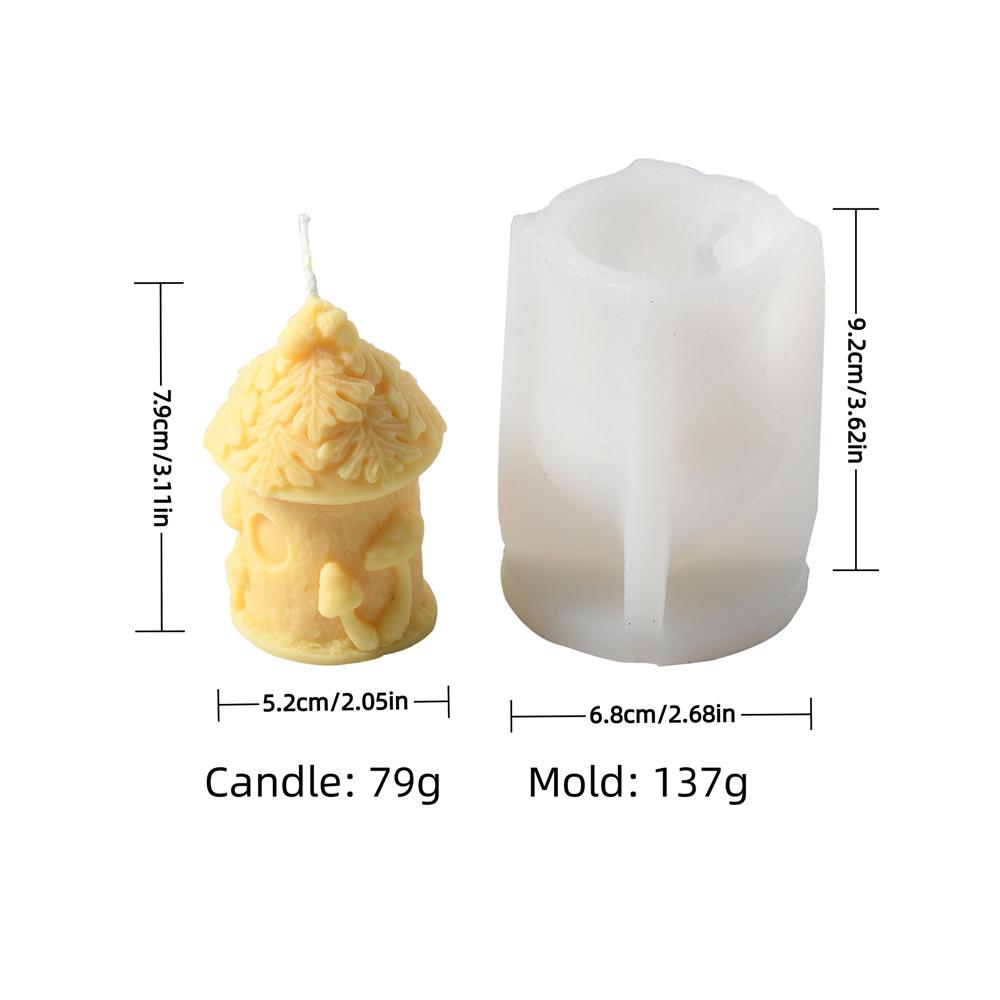 Small House Candle Mold Grass House Rose House Aromatherapy Gypsum Dropping Decoration Silicone Mold