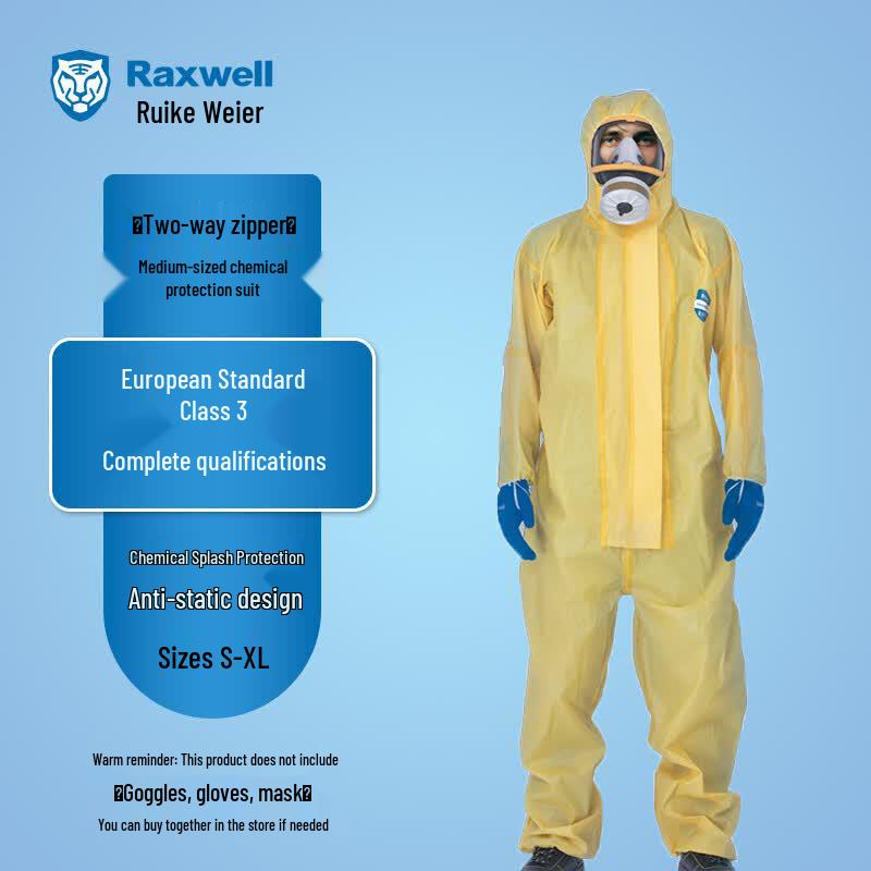 Raxwell Splash-Liquid Tight Chemical Protective Suit S