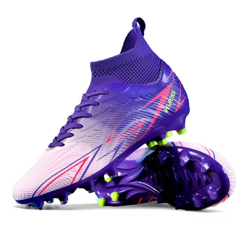 Youth Student Football Shoes Men's High Top Competition AG Long Nails TF Shredded Nails Training Sports Football Shoes