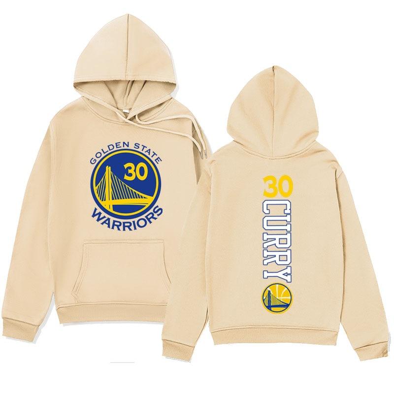 Herbst Winter Golden State Warriors Stephen Curry #30 Bedruckte Hoodies Lässig Warm Sport Langärmelig Herren und Damen Unisex Kapuzensweatshirts