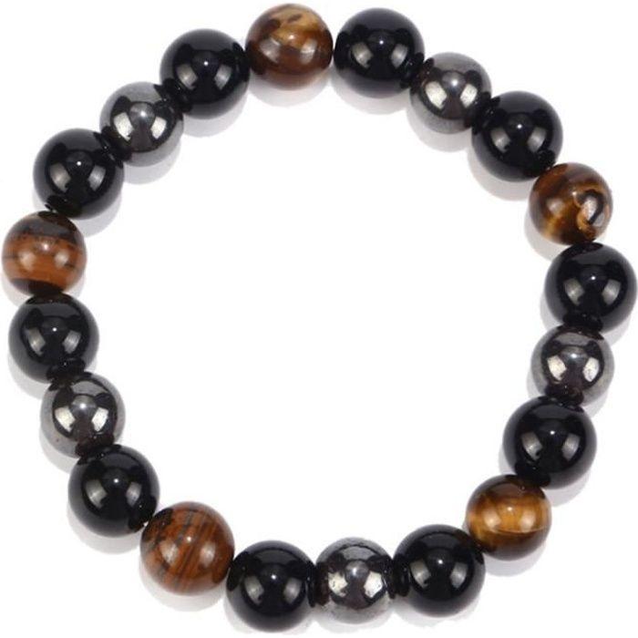 Bracelet - Witch - Tiger's Eye - Hematite - Black Obsidian - Self-confidence