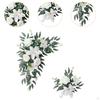2 Pieces Wedding Arch Flowers Artificial Floral Swags Gifts Versatile Rustic Flower Arrangement