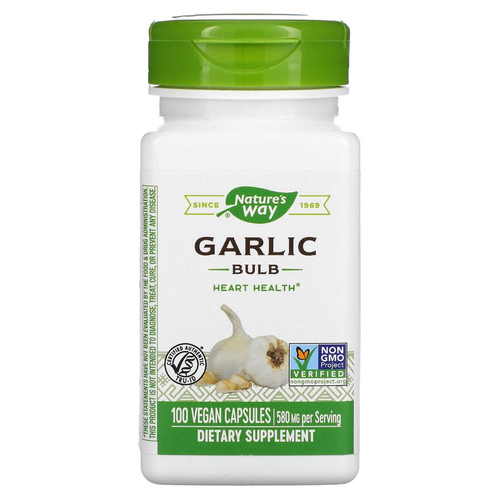 Nature's Way Garlic Bulb, 580Mg, 100 Veggie Caps