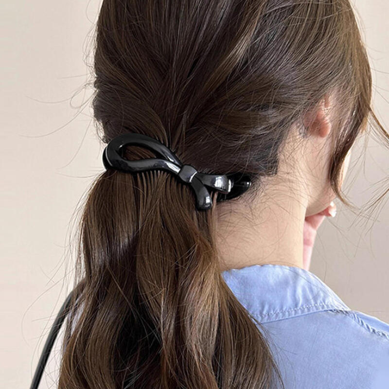 Namiju Ribbon Banana Hair Clip Hairpin brown