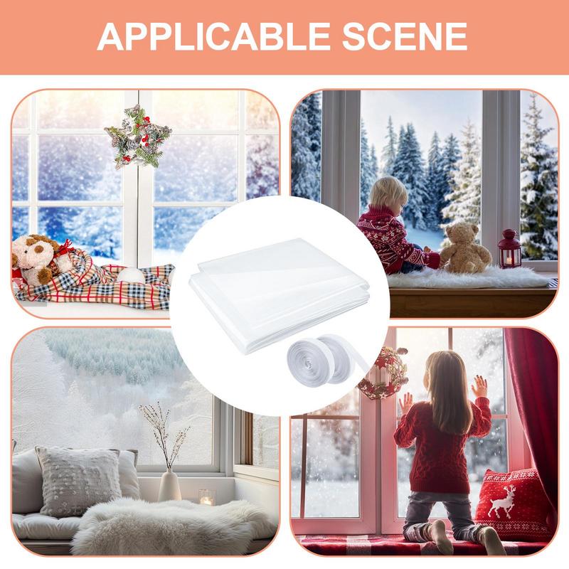 Window Insulation Kit Clear Window Film For Cold Weather Window Insulation Cover For Aluminum Window Frames Sliding Windows