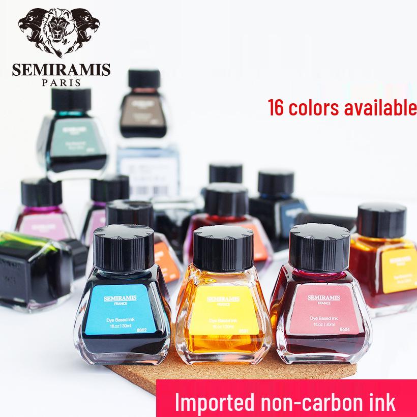 

Чернила для перьевой ручки Semiramis Lionmel Импортные Не содержащие углерод Цветные (30мл) со стеклянным пером Rhododendron