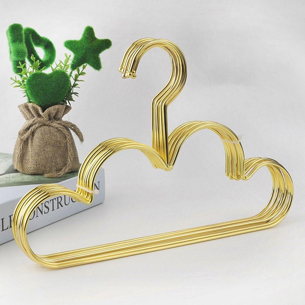 10Pcs/Set Nordic Style Children Coat Hangers Golden Clothing Storage Organizer  Closet