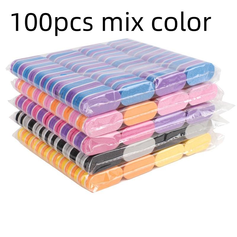 10/50/100pcs mix Nail Supplies Mini Nail Sponge Files Buffer Block Double Side Buffing Gel Nail Polish Manicure Tools Kit