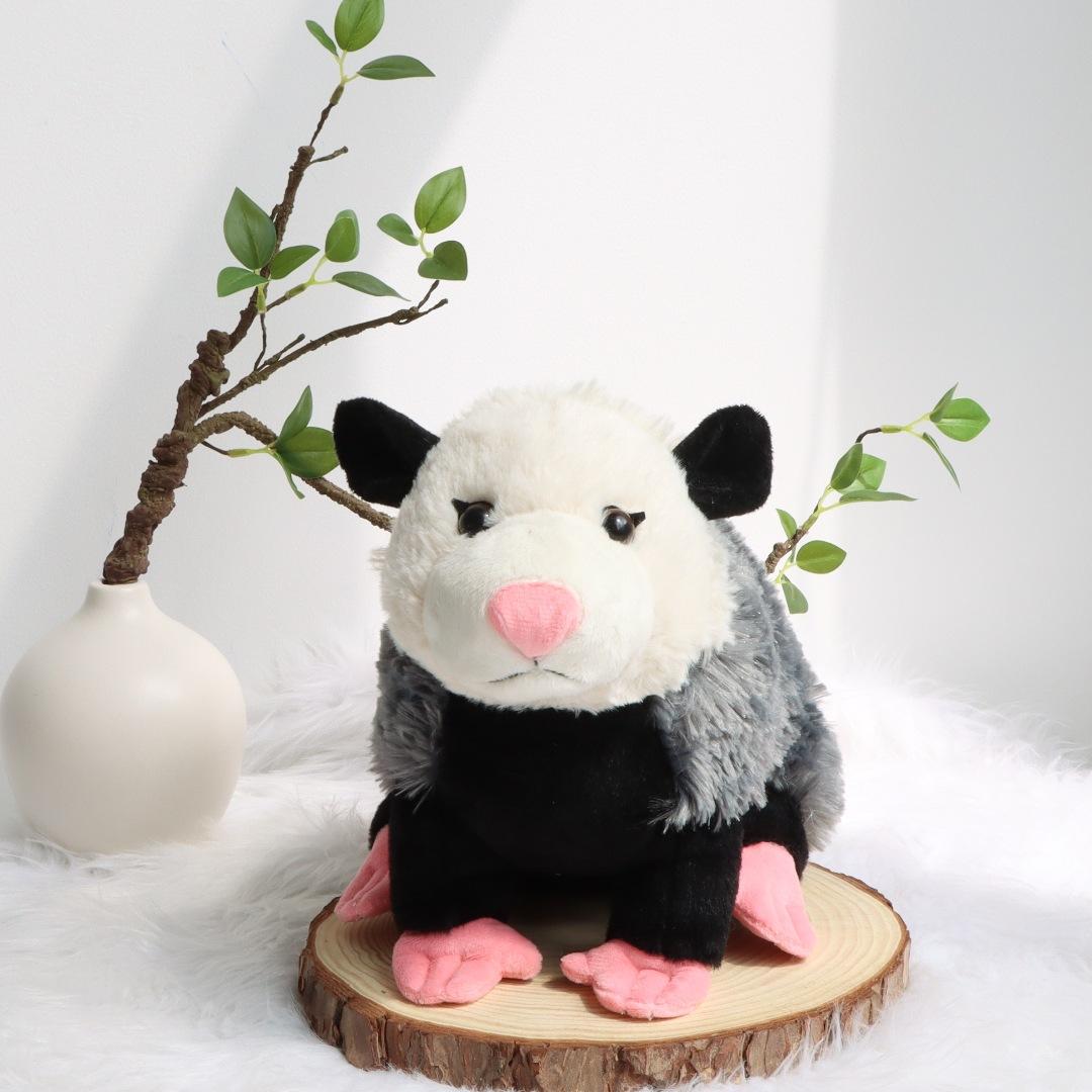 

38cm Adorable Opossum Plush Playthings Mouse Stuffed Animals Dolls Simulation Mouse Plushies Toy Children s Birth Date Present Sofa Decor 38cm белый