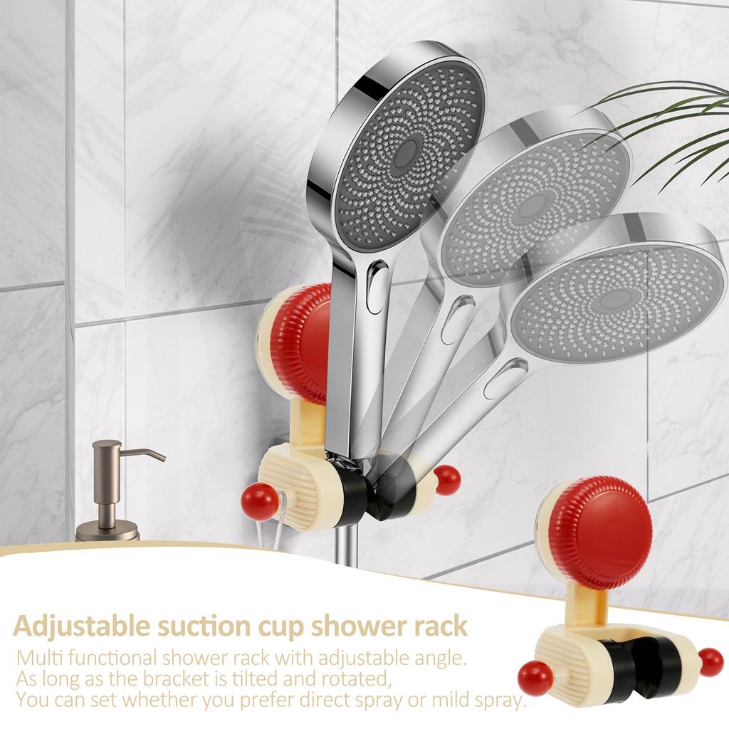 3PCS Suction Cup Shower Head Holder Adjustable Shower Head Bracket Wall Mounted Handheld Removable Handheld Showerhead Holder