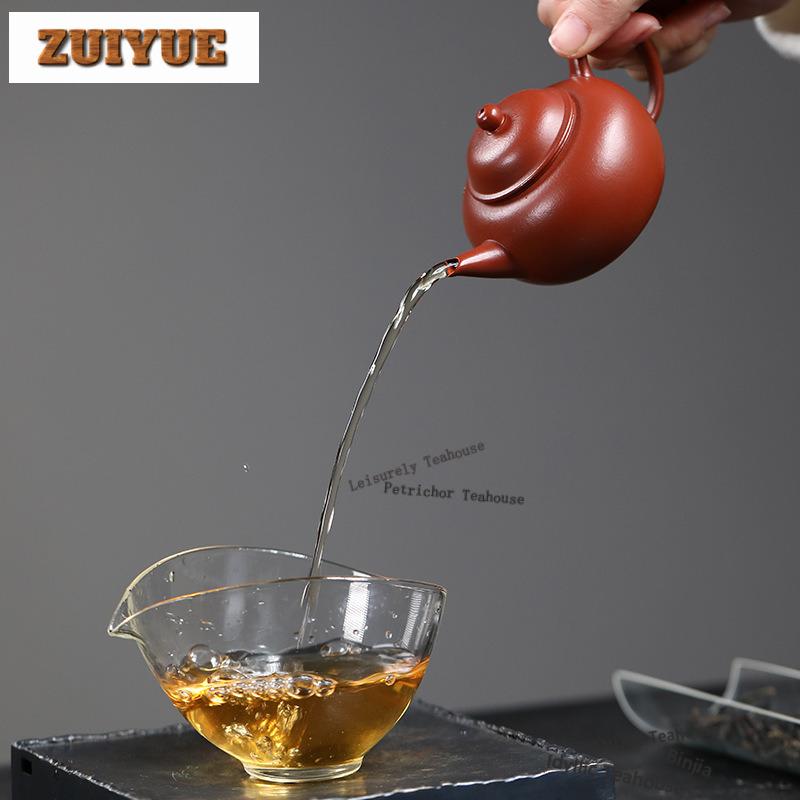 130ml Retro Yixing Purple Clay Teapots Handmade Level Pot Raw Ore Zhu Mud Tea Infuser Kettle Zisha Tea Set Collection Craft