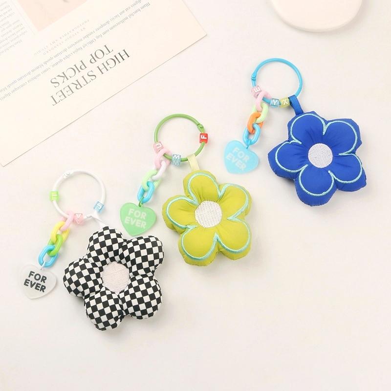 Sakura Stoff Blume Schlüsselanhänger Schmuck Lanyard Auto Tasche Schlüsselanhänger Anhänger Kind Geschenk
