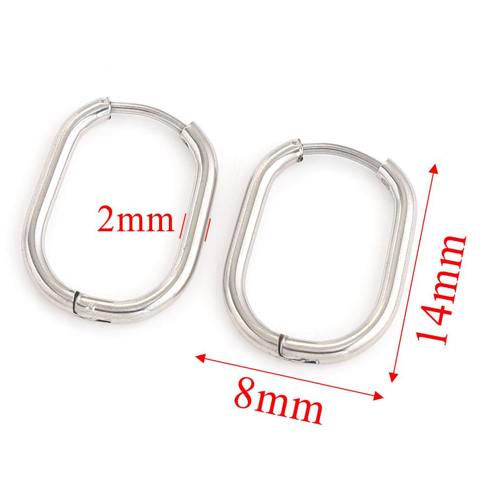 

6 шт. Серьги-кольца из нержавеющей стали для женщин Пирсинг серьги Ювелирные изделия Серьги-кольца Предотвращают аллергию Ювелирные серьги