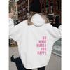 Sweat à capuche pour femme à manches longues, coupe ample, avec motif lettre graphique, pull décontracté