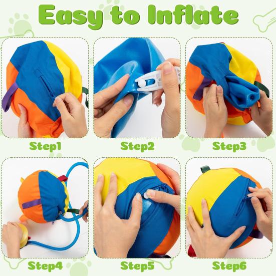 Hüteball für Hunde Beruhigender Ball mit Griff aufblasbarer Trainingsball für große Rassen kleine mittlere Hunde Aktives Spiel Bewegung