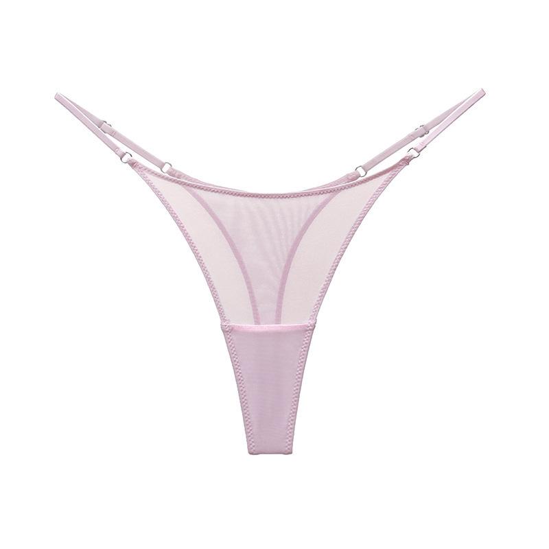 One piece is sent on behalf of the buyer! T mesh sexy thin strap thong perspective hot fun high fork T pants women