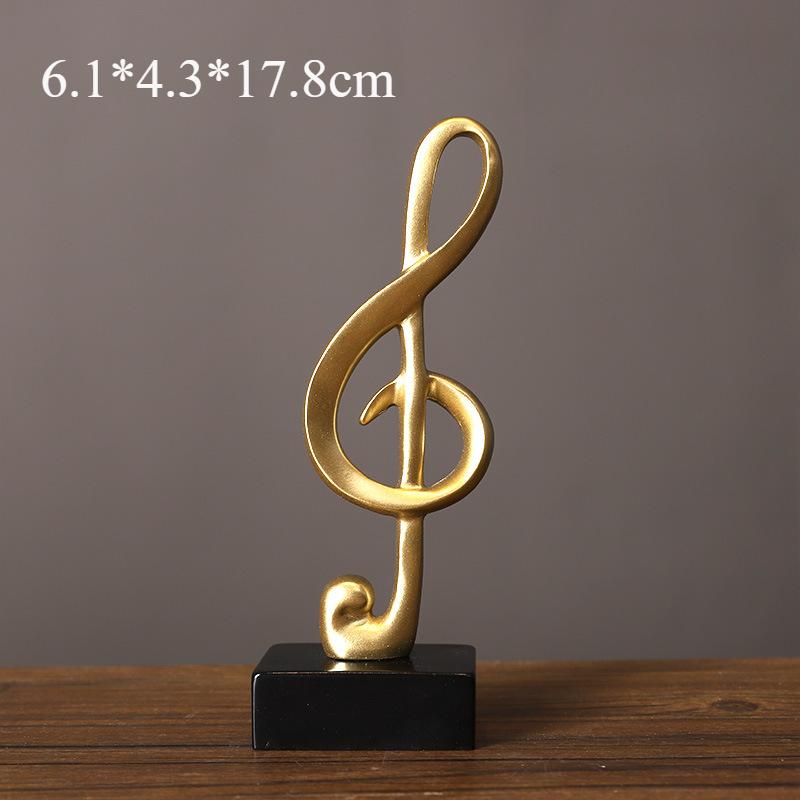 Y Minimalist Resin Music Note Sculpture Elegant Treble Clef Decor for Living Room Modern Art Craft Gift Idea Trending Home Decor