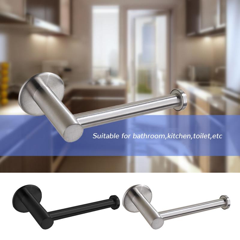 Toilet Wall Mount Toilet Paper Holder Stainless Steel Bathroom Kitchen Roll Paper Accessory Tissue Towel Accessories Holders