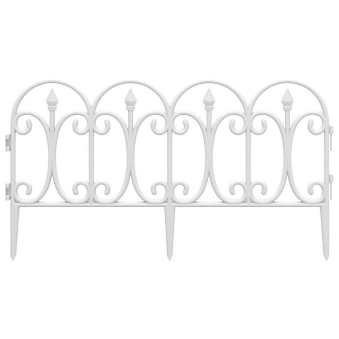 Bordures de Pelouse - VIDAXL - 17x - PP Durable - Longueur jusqu'à 10 mètres - Blanc