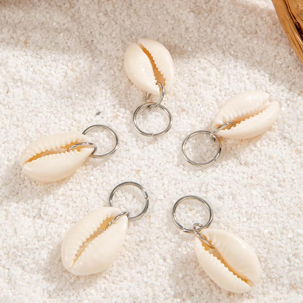 Summer Beach Vacation Style White Shell Pendant Hair Accessories Women's Jewelry Simple Leisure Ocean Elements Accessories