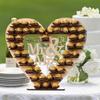 Bruiloft Houten Ornamenten Mr & Mrs Chocolade Stand Display Snoep Cupcake Desserts Houder Home Decor Bruiloft Feestrepen